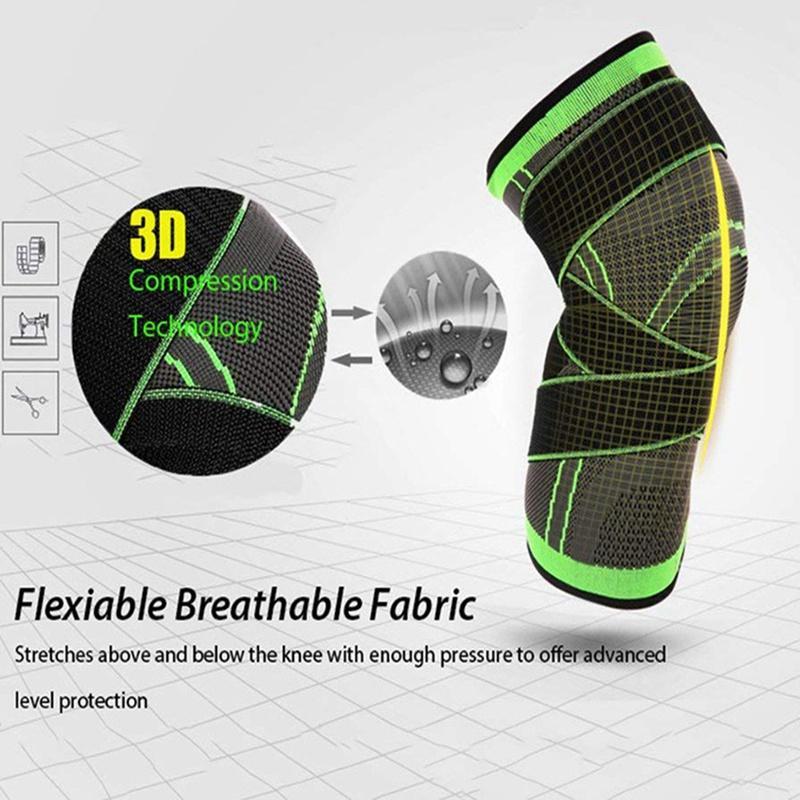 Knee Compression Sleeves With Adjustable Straps