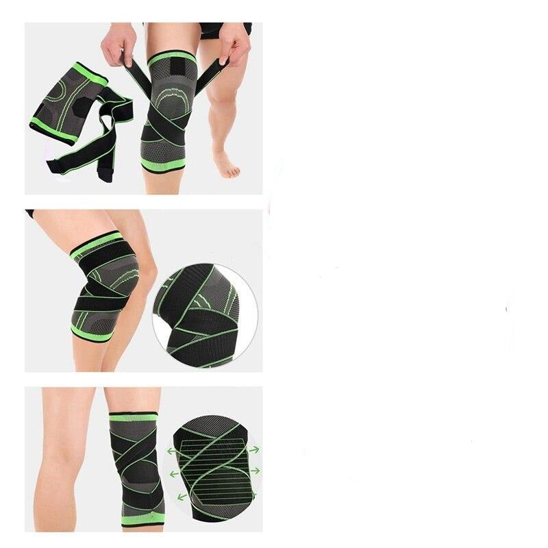 Knee Compression Sleeves With Adjustable Straps