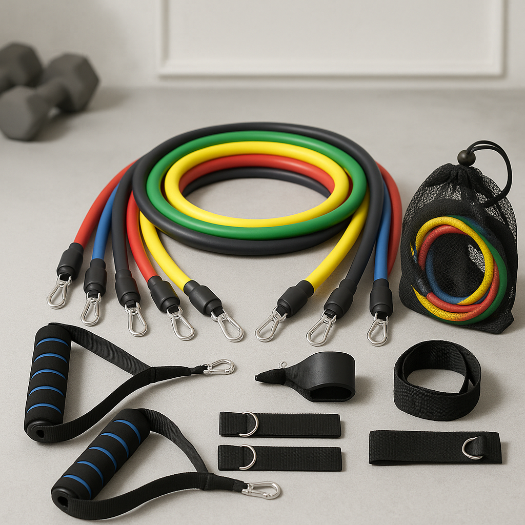 Home Sweat™ 11 Piece Adjustable Resistance Band Set - iHome Sweat