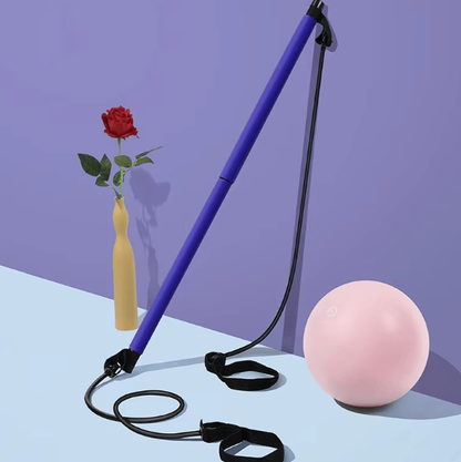 Pilates Squat Resistance Bar with Bands