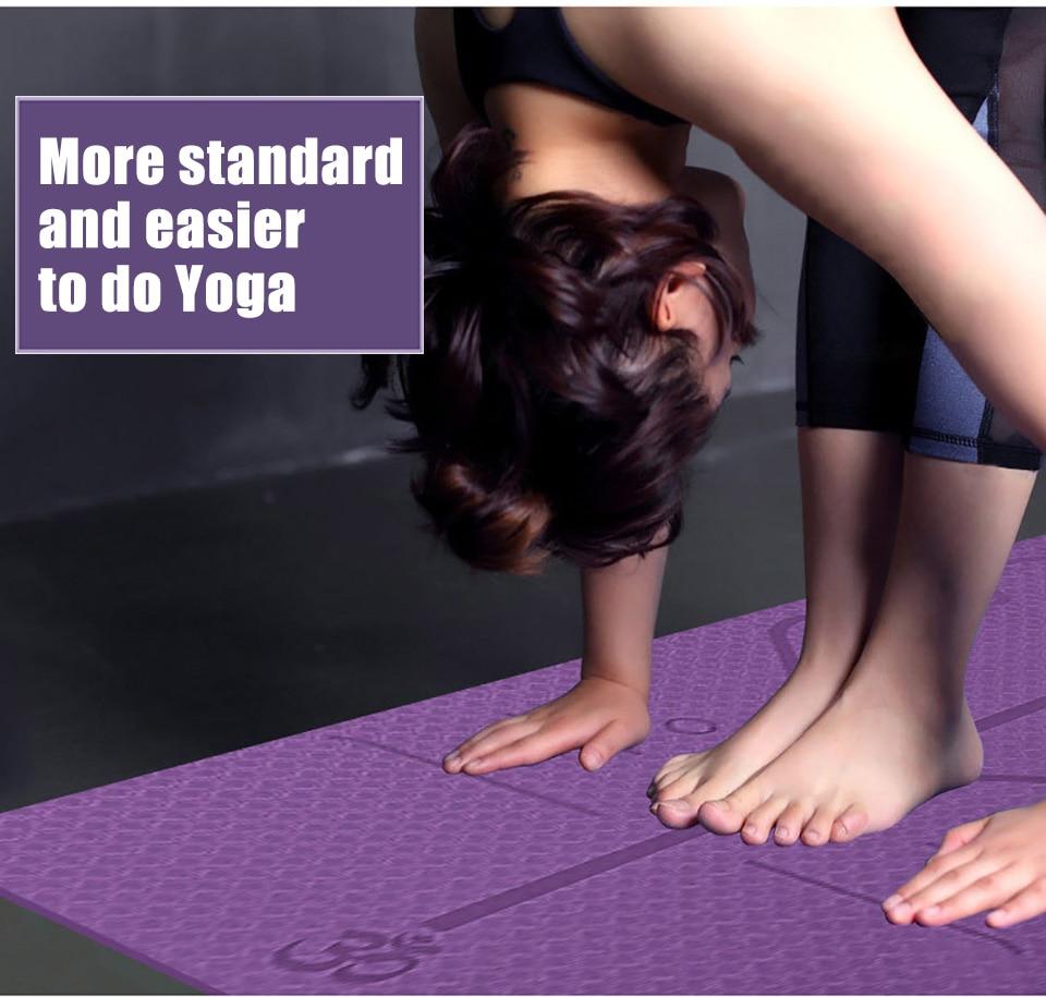 Alignment Line Non-Slip Yoga Mat