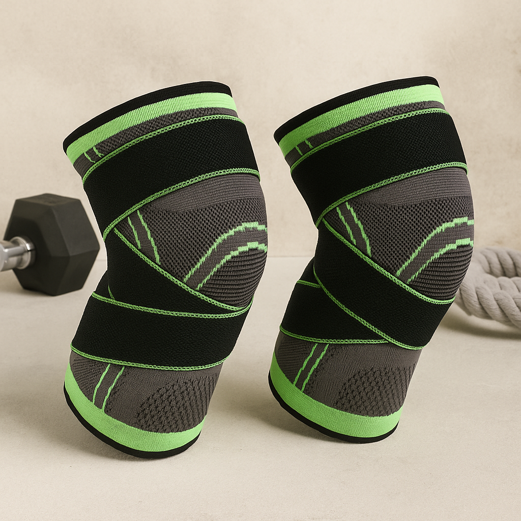 Knee Compression Sleeves With Adjustable Straps