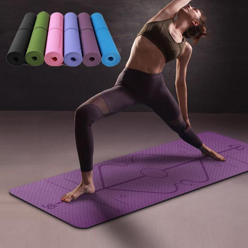 Alignment Line Non-Slip Yoga Mat